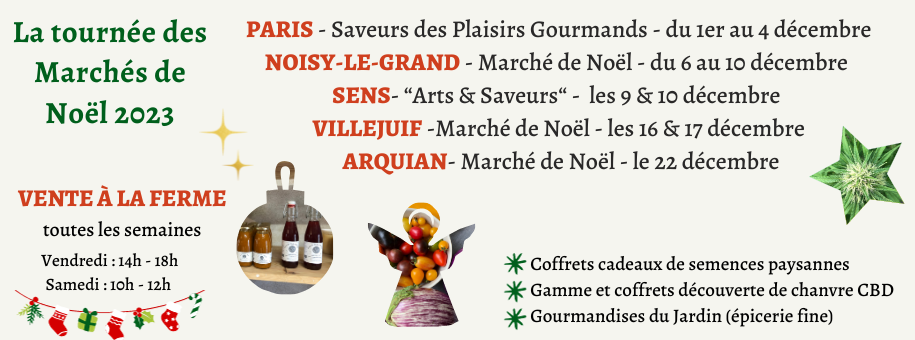 Retrouvez nous à Paris et sur les marchés de Noël de Noisy, Villejuif, Sens & Arquian